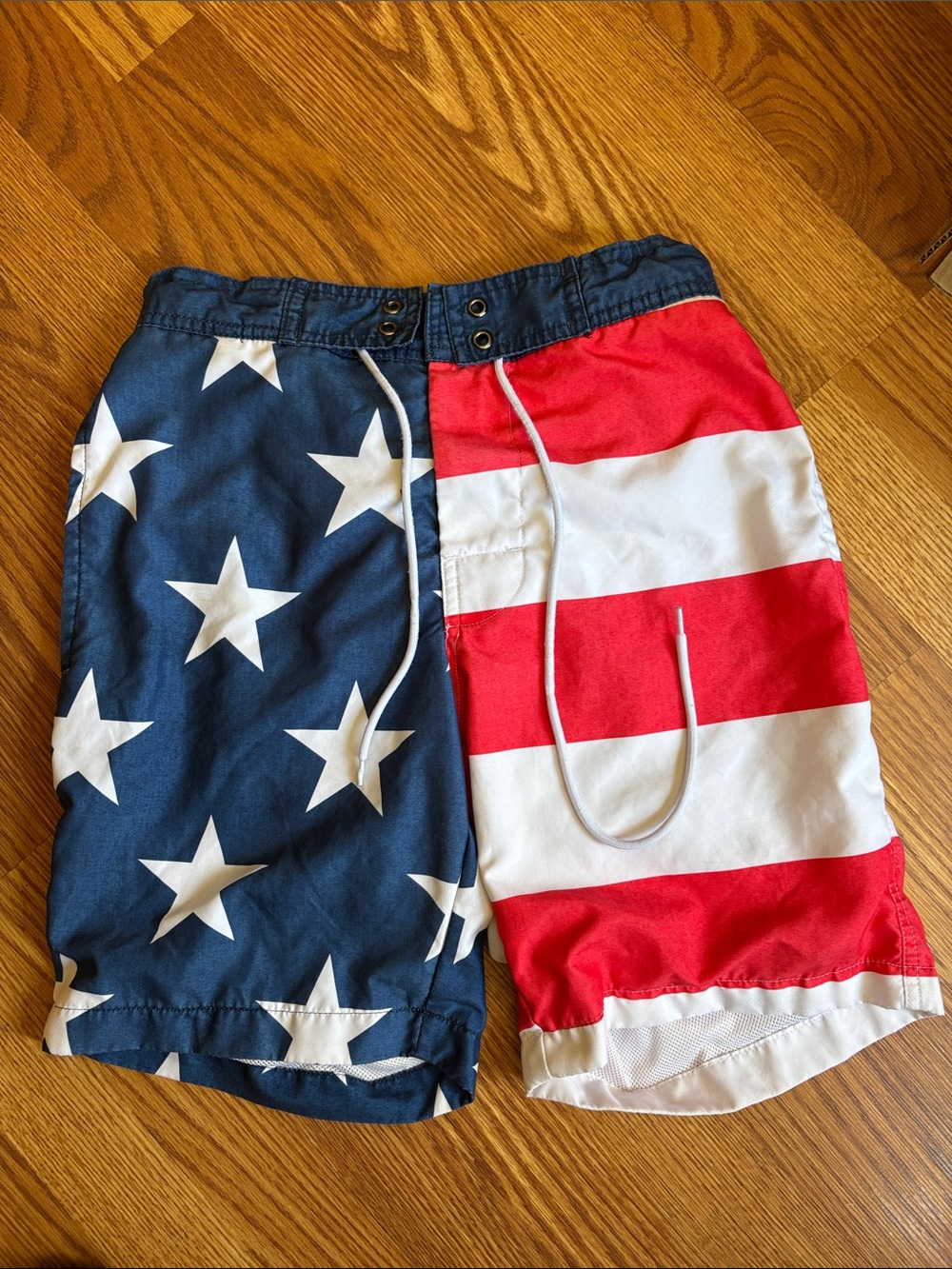 Men's American Flag Swim Shorts - Red, White & Blue